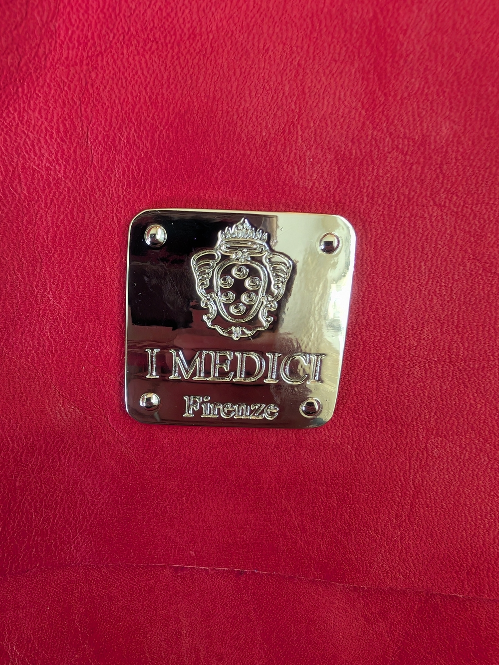 I Medici Firenze Red Leather Crossbody Bag